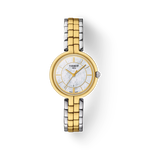 Vorderansicht der Uhr Tissot Flamingo mit Schatten