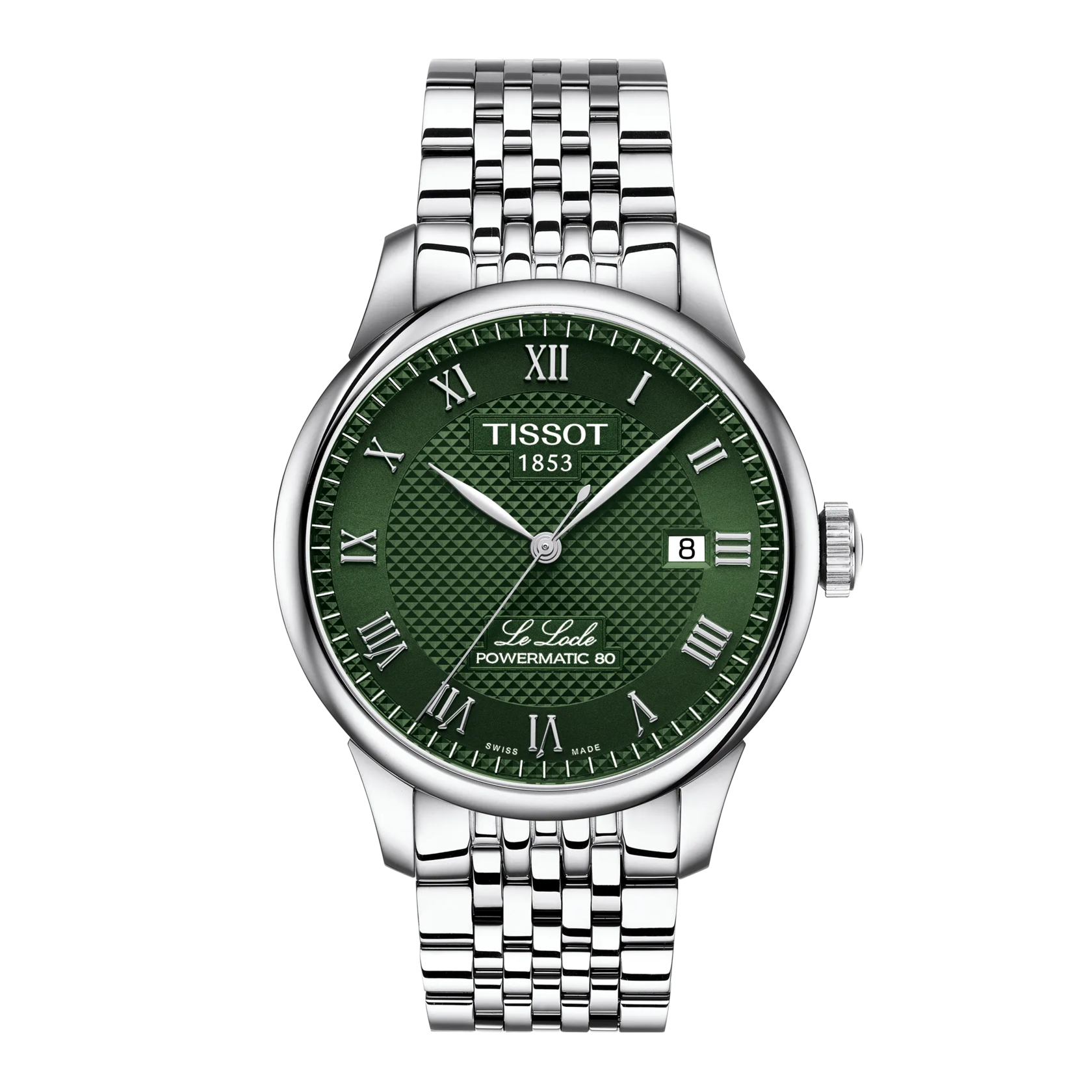 Front view of the watch Tissot Le Locle 39.3mm