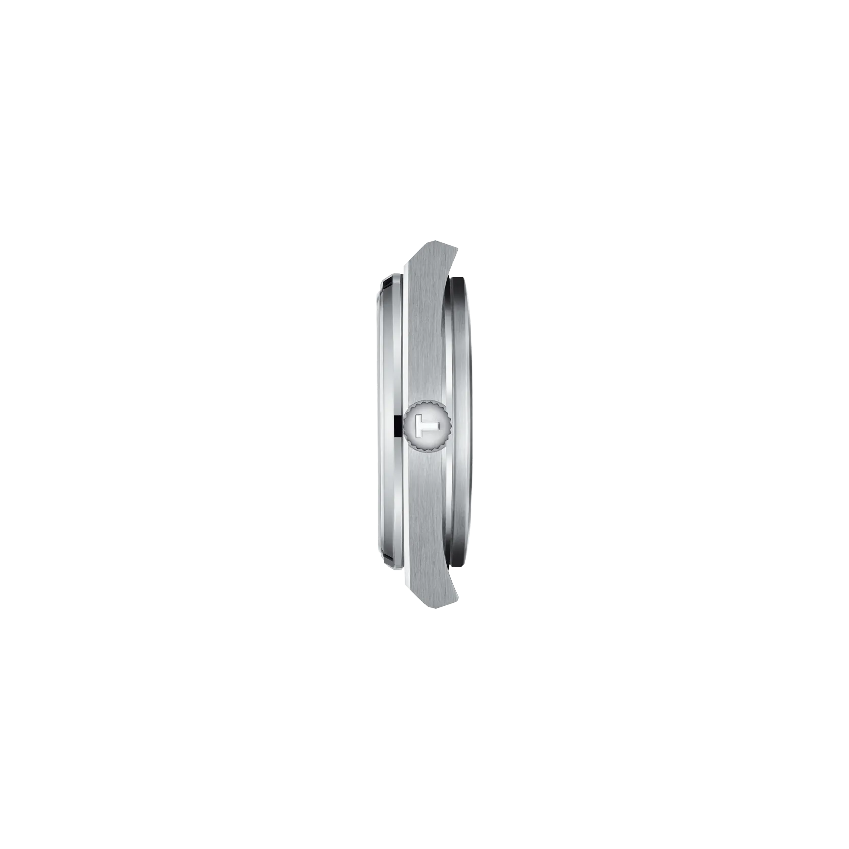 Profile view of the watch case Tissot PRX 35mm