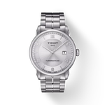 Front view of the watch Tissot Luxury Powermatic 80 with shadow