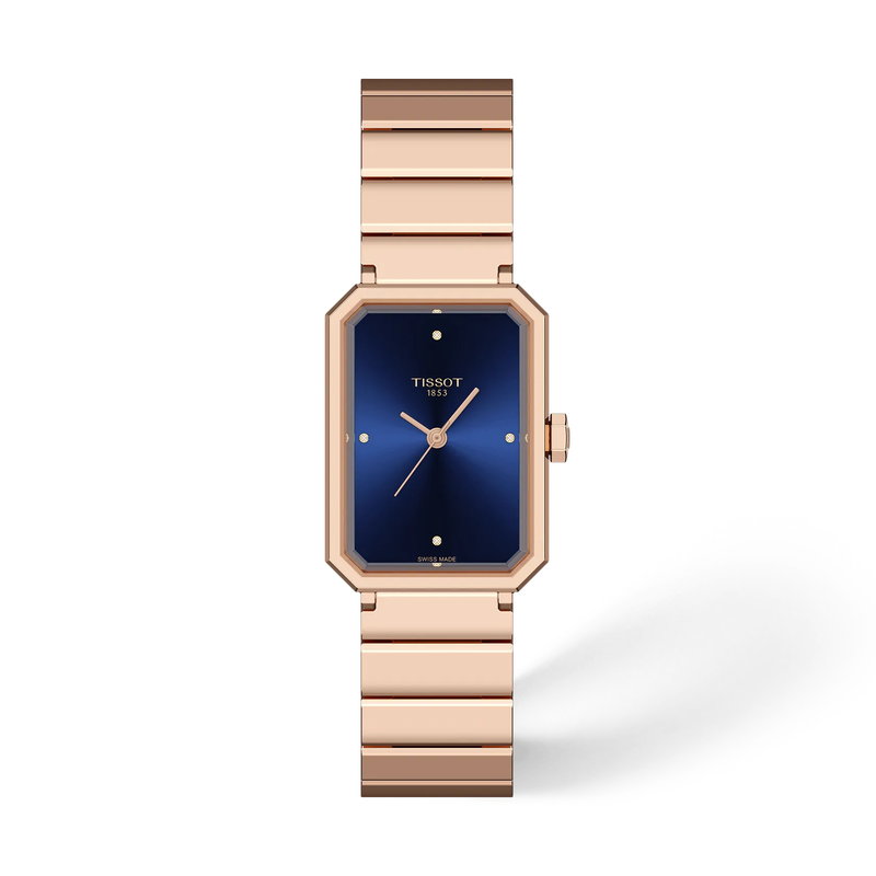 Front view of the watch Tissot SRV 30mm with shadow