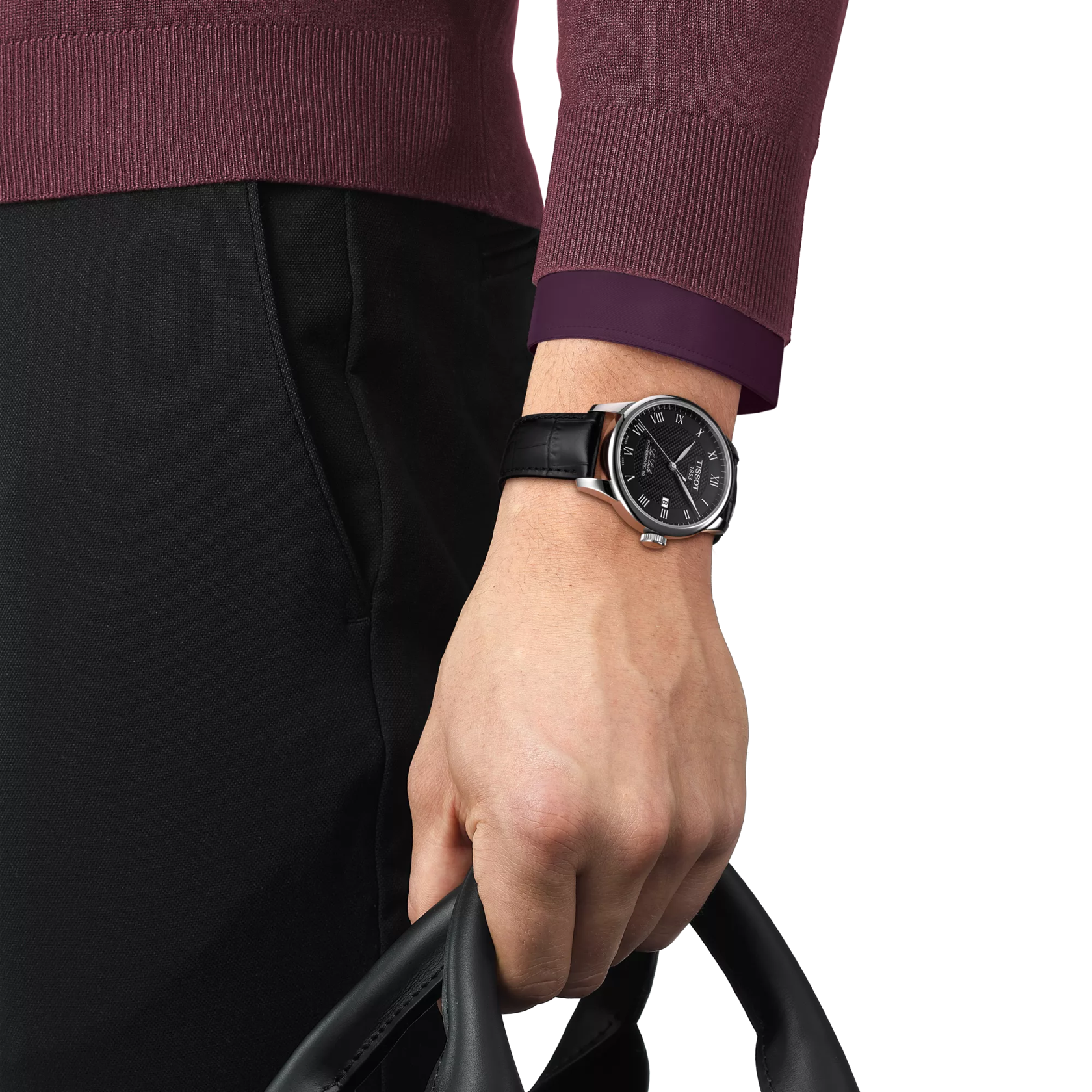 Simulation of the watch 天梭力洛克系列39.3mm on a wrist