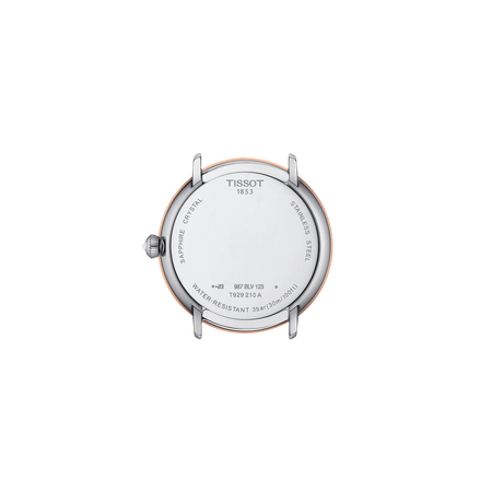 Back view of the watch case Tissot Glendora 18K Gold