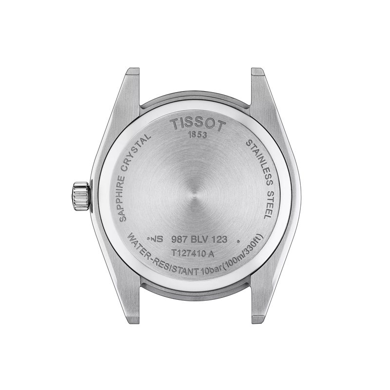 Back view of the watch case Tissot Gentleman