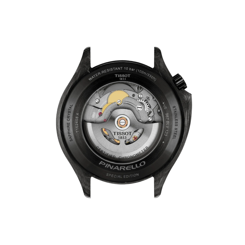 Back view of the watch case Tissot Pinarello 43mm