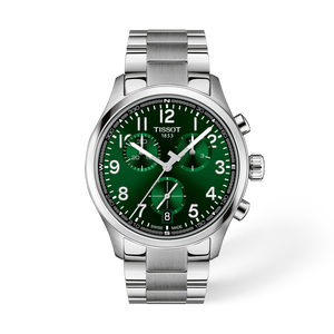 Front view of the watch Tissot Chrono L 42mm with shadow