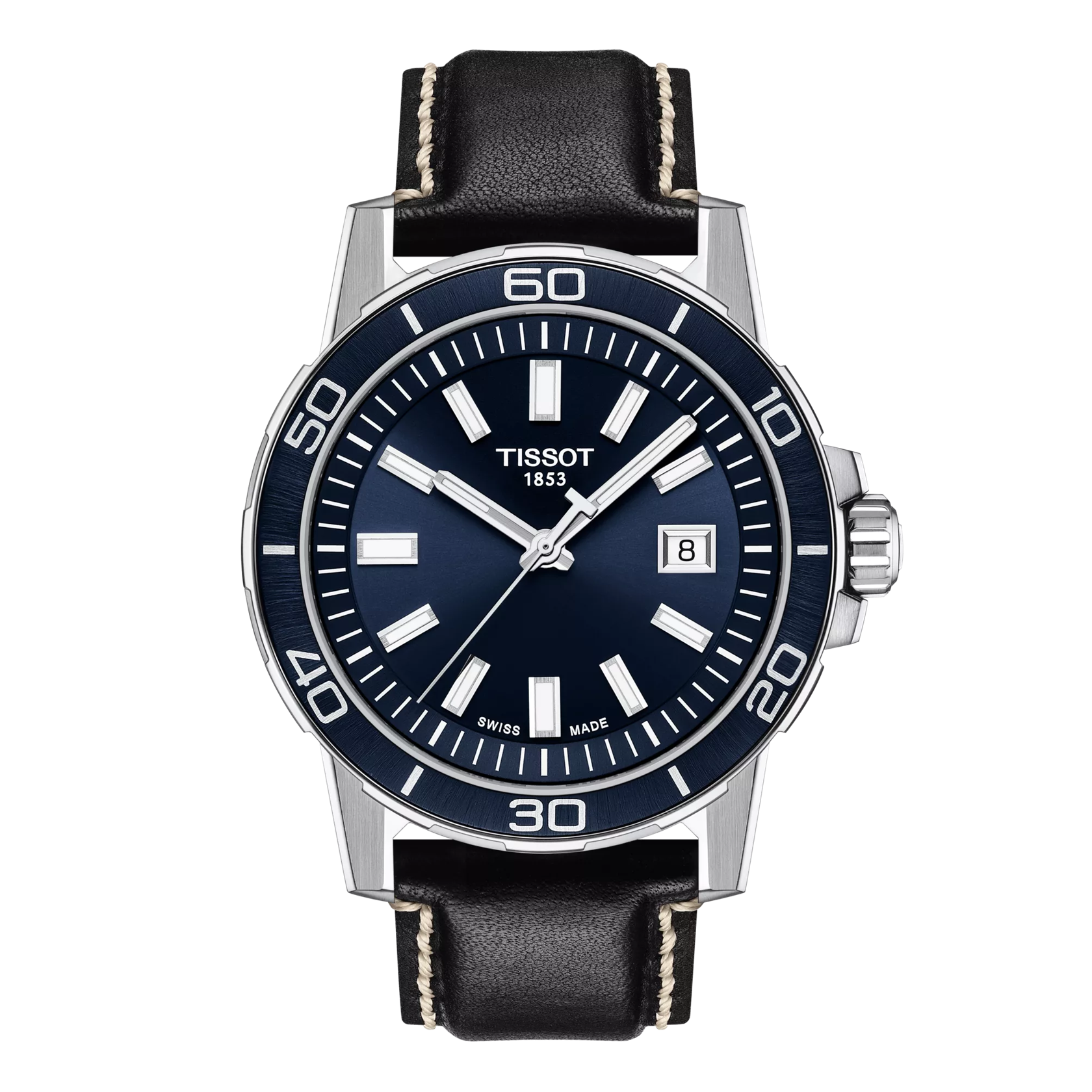 Front view of the watch Tissot Supersport Gent