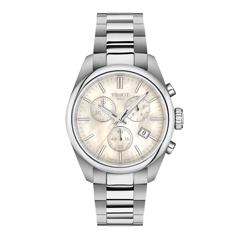 Front view of the watch Tissot PR 100 36mm