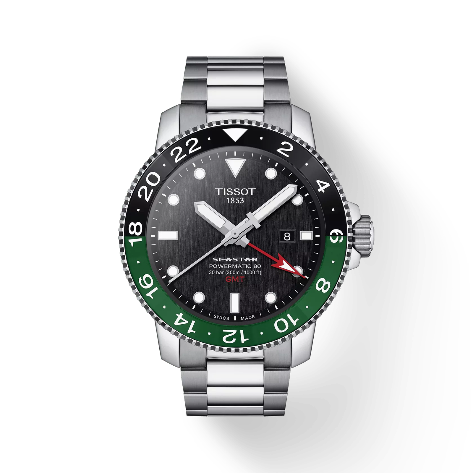 Tissot Seastar 1000 Powermatic 80 GMT — Black