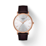 Front view of the watch Tissot Everytime 40mm with shadow