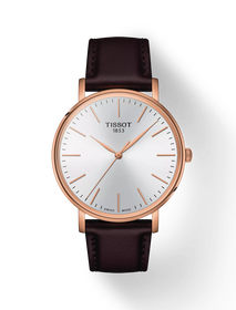 Front view of the watch Tissot Everytime 40mm with shadow