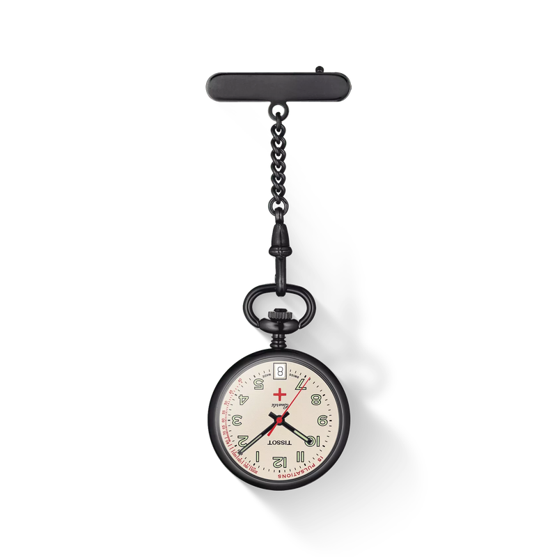 Front view of the watch Tissot Infirmières with shadow