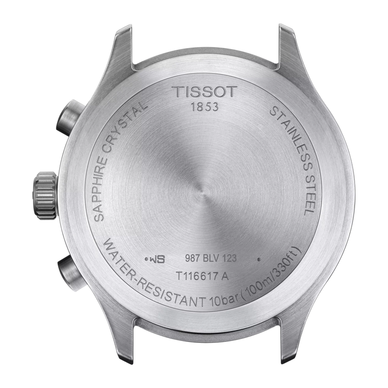 Back view of the watch case Tissot Chrono XL