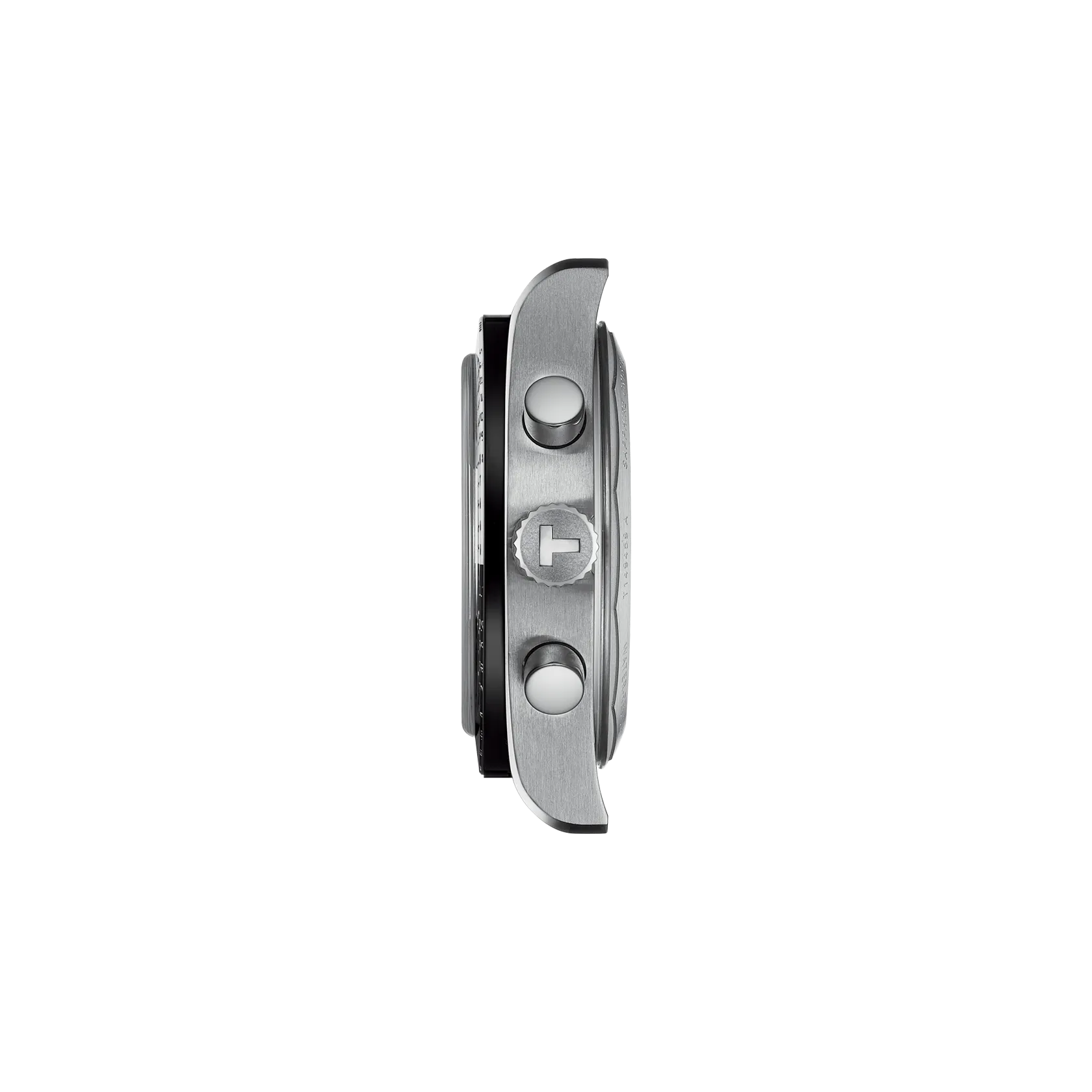 Profile view of the watch case Tissot PR516 41mm