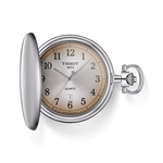 Front view of the watch Tissot Savonnette 48.5mm with shadow