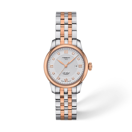 Front view of the watch Tissot Le Locle 29mm with shadow