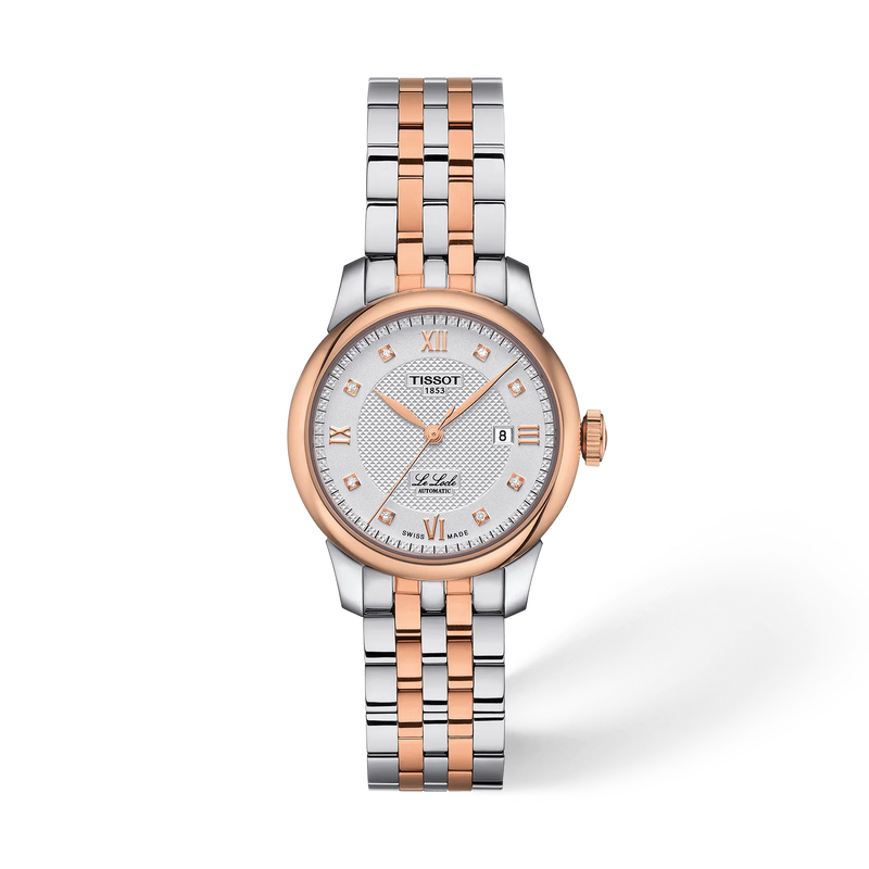 Vue de face de la montre Tissot Le Locle 29mm avec ombre