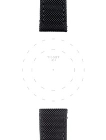Focus on the lugs of Tissot Official Black Fabric Strap Lugs 21 mm