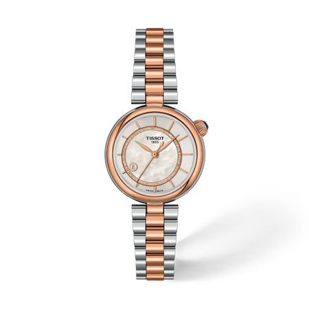 Front view of the watch 天梭Desir系列28mm with shadow