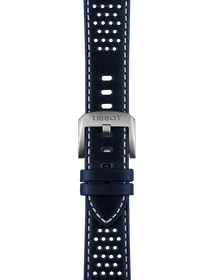 Zoom on Tissot Mavi Deri Kayış Boynuz Aralığı 20 mm