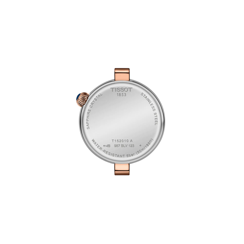 Vue arri&egrave;re du bo&icirc;tier de la montre Tissot Desir 28mm