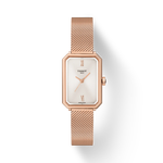 Front view of the watch Tissot SRV 30mm with shadow