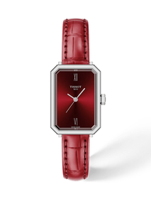 Front view of the watch Tissot SRV 30mm with shadow