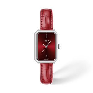 Front view of the watch Tissot SRV 30mm with shadow