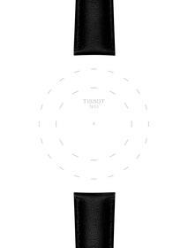 Focus on the lugs of Tissot Official Black Synthetic Strap Lugs 18 mm