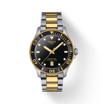 Front view of the watch Tissot Seastar 1000 40mm with shadow