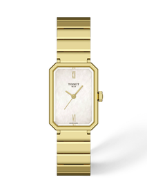 Front view of the watch Tissot SRV 30mm with shadow