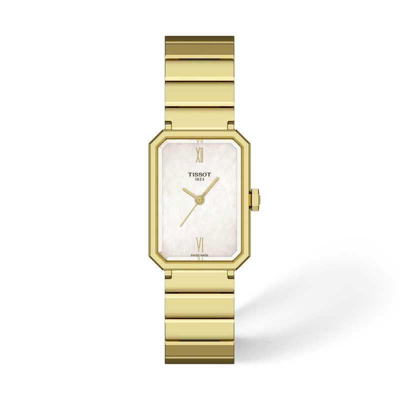 มุมมองด้านหน้าของนาฬิกา Tissot SRV 30mm พร้อมเงา