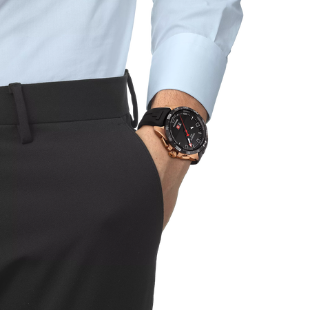 Simulation of the watch Tissot T-Touch Connect Solar 47.5mm on a wrist