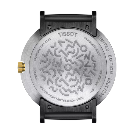 Back view of the watch case Tissot Heritage Memphis Gent