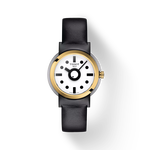 Front view of the watch Tissot Heritage Memphis Lady with shadow