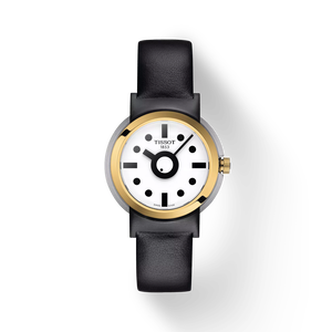 Front view of the watch Tissot Heritage Memphis Lady with shadow