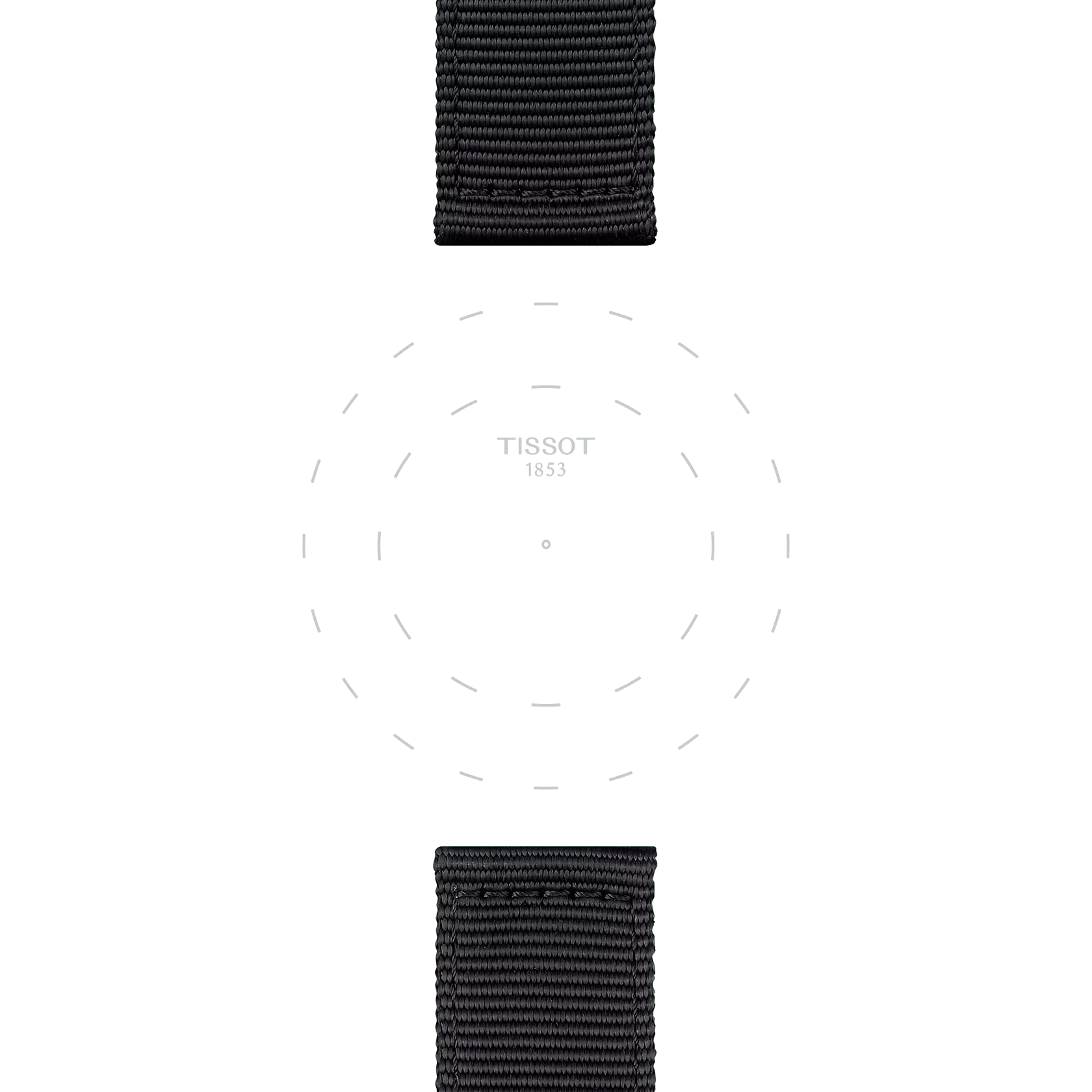 Centrarse en las asas de Correa negra textil oficial Tissot 22 mm