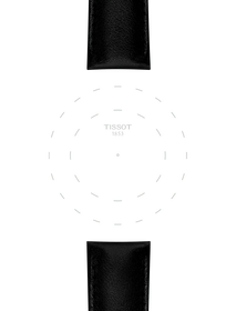 Focus on the lugs of Tissot Official Black Synthetic Strap Lugs 22 mm