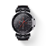 Front view of the watch Tissot T-Race MotoGP Automatic Chronograph with shadow