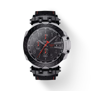 มุมมองด้านหน้าของนาฬิกา Tissot T-Race MotoGP Automatic Chronograph พร้อมเงา