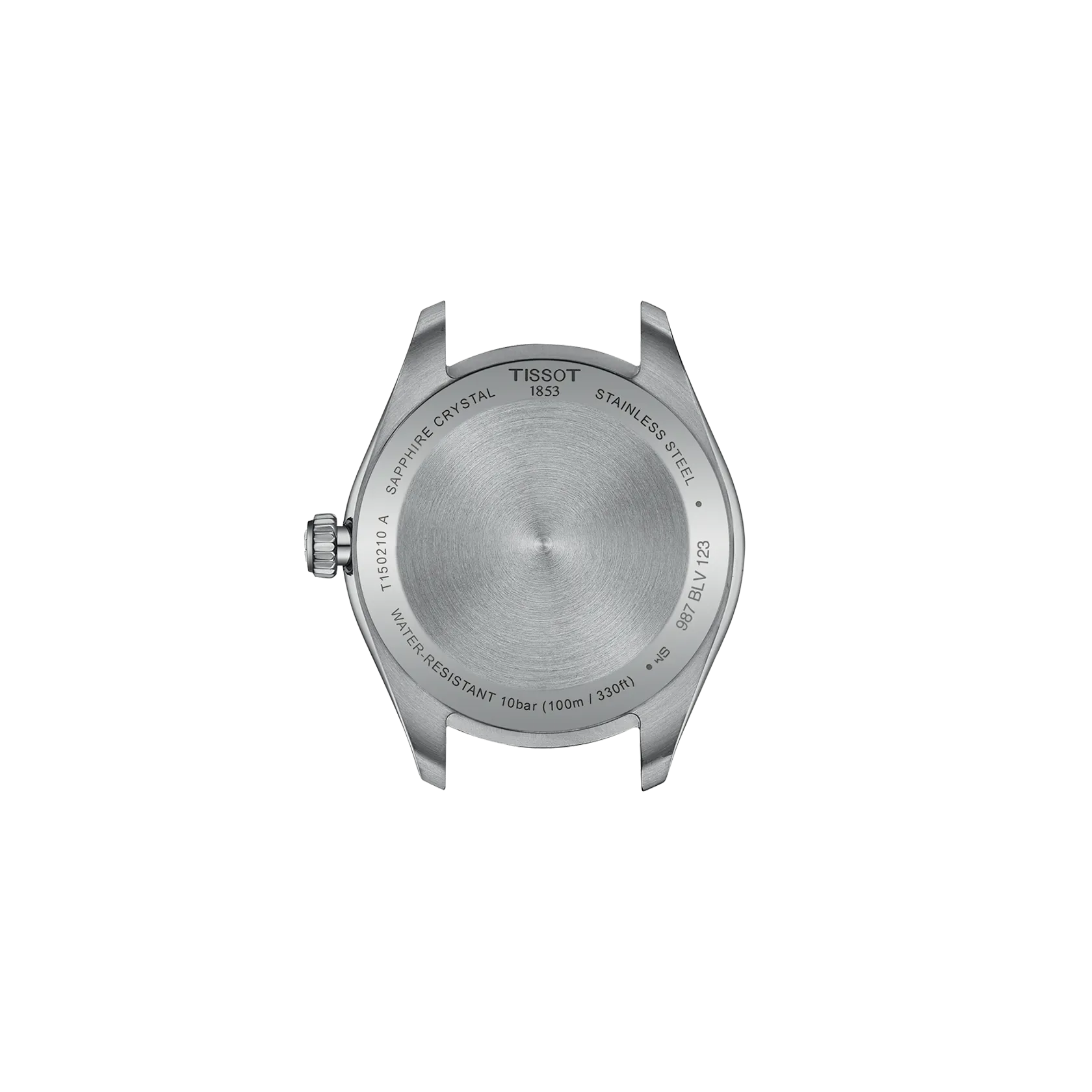 Back view of the watch case Tissot PR 100 34mm