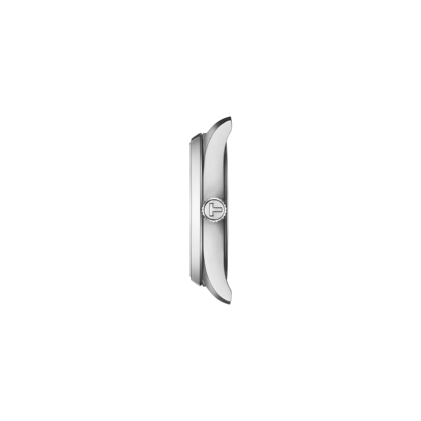 Profile view of the watch case Tissot PR 100 34mm