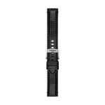 Vista frontal de Correa negra de tela oficial Tissot 20 mm