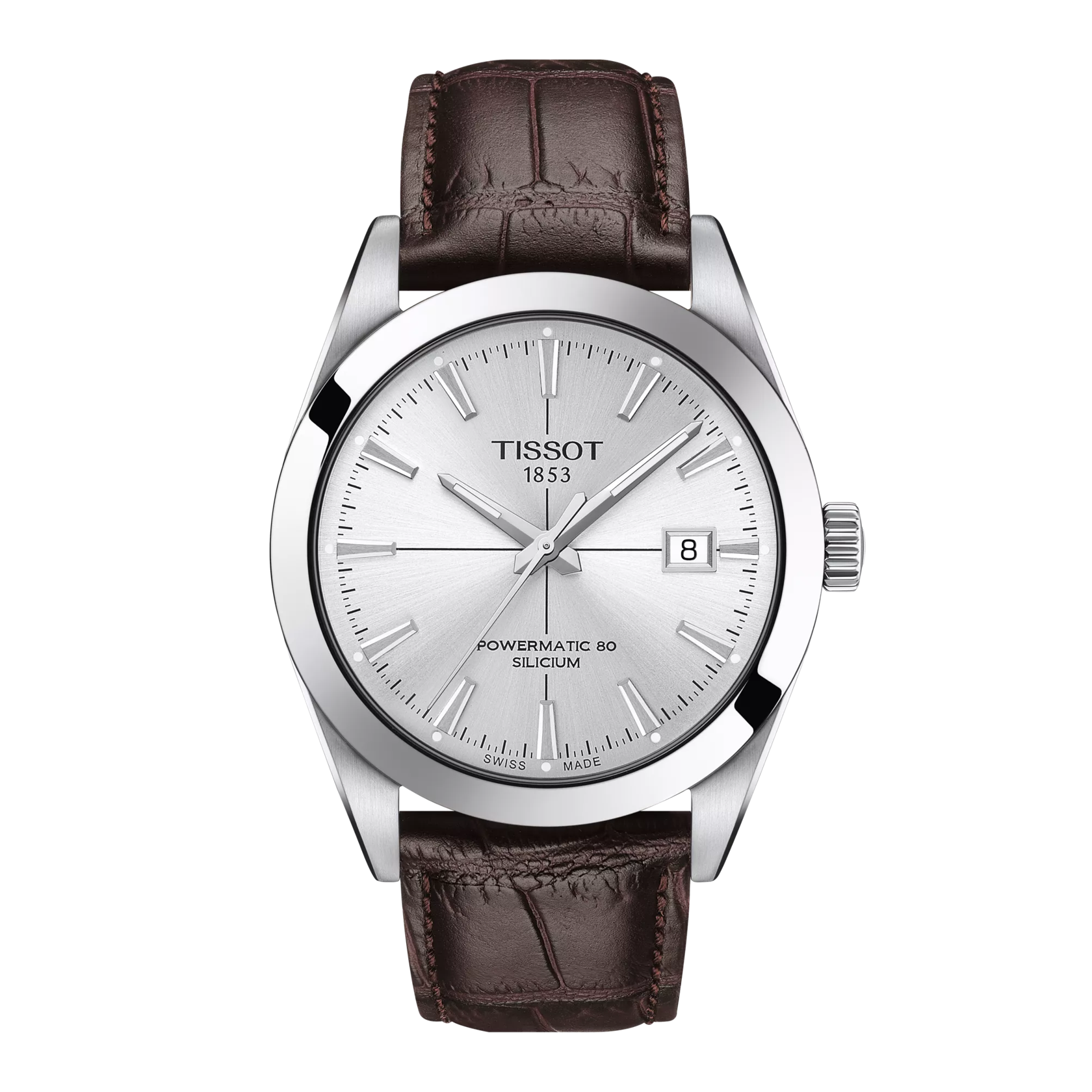 Vue de face de la montre Tissot Gentleman 40mm