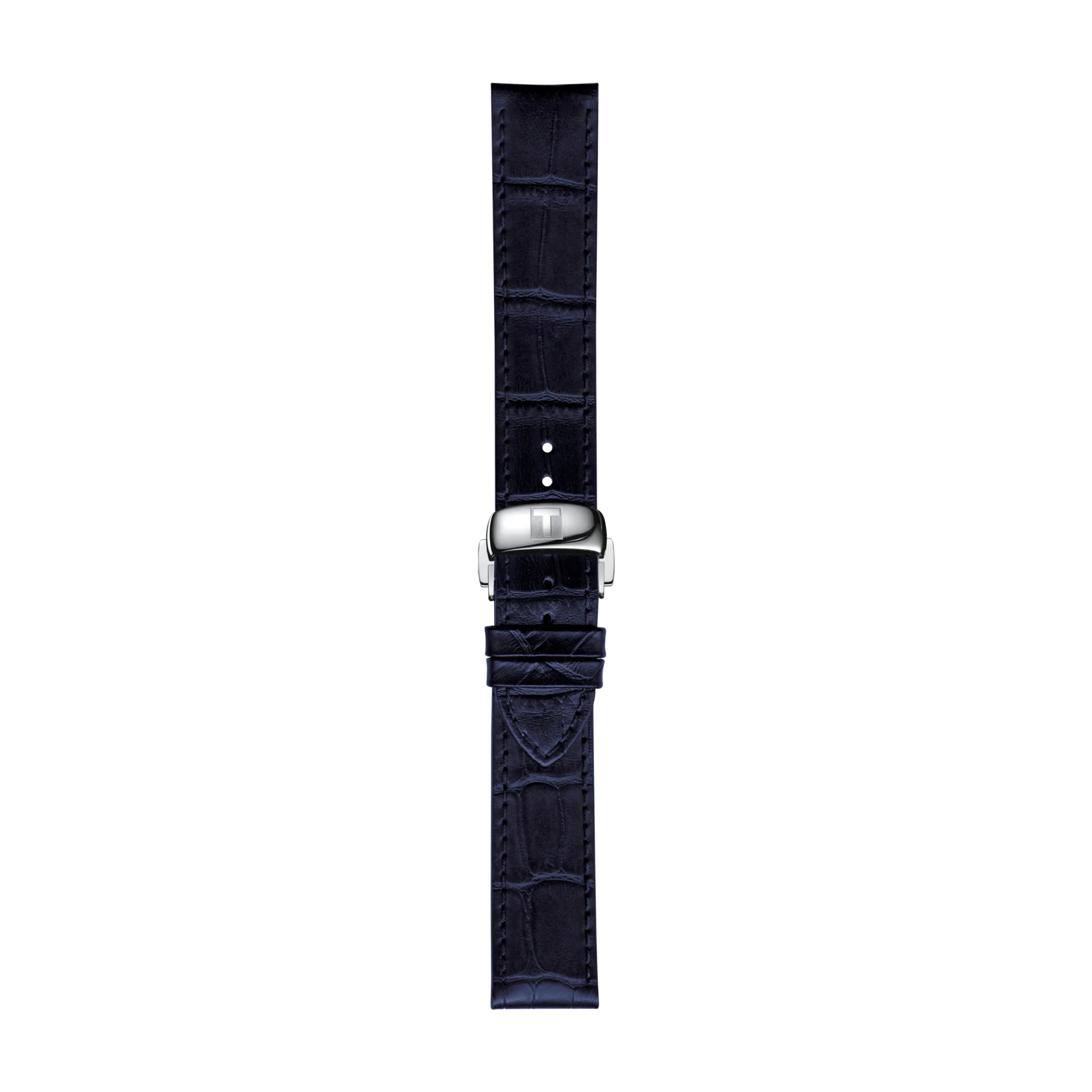 Front view of Sk&oacute;rzany niebieski pasek Tissot 19 mm 