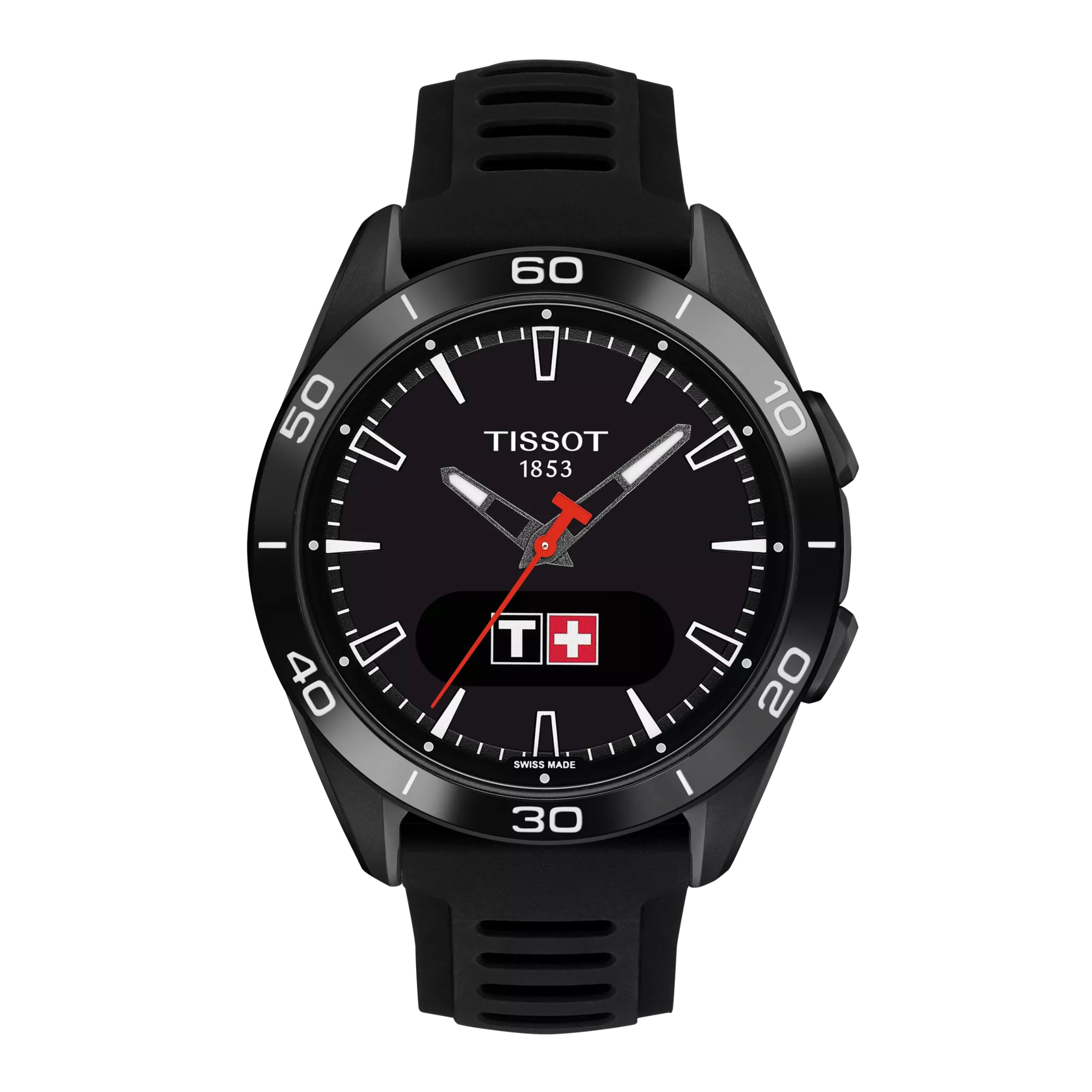 Front view of the watch Tissot T-Touch Connect Sport 43.75mm