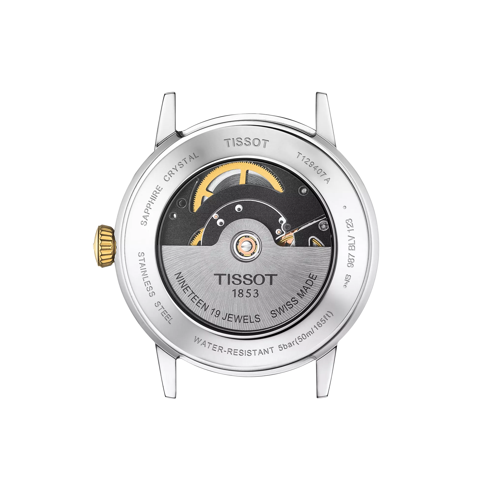 Back view of the watch case Tissot Classic Dream 42mm