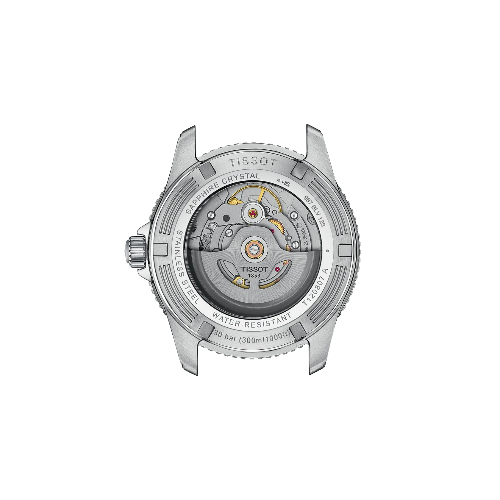 시계 케이스 뒷면 보기 티쏘 씨스타 1000 파워매틱 80 40mm