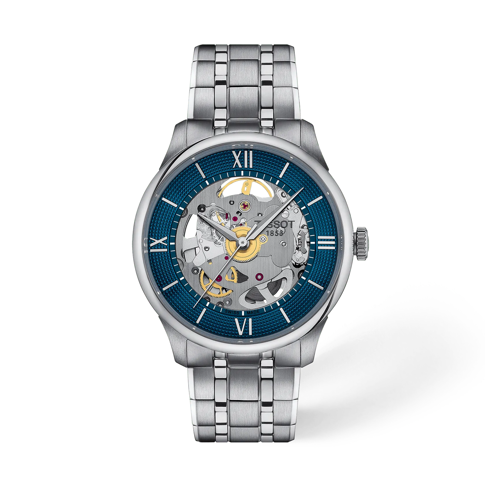 Tissot Chemin des Tourelles Skeleton — Blue, Transparent