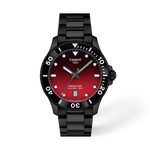 Vooraanzicht van het horloge Tissot Seastar 1000 40mm met schaduw